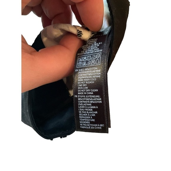 Forever 21 Ankle Pant Women's Size L White Leopard Straight Leg Mid-Rise Cotton - Picture 6 of 6